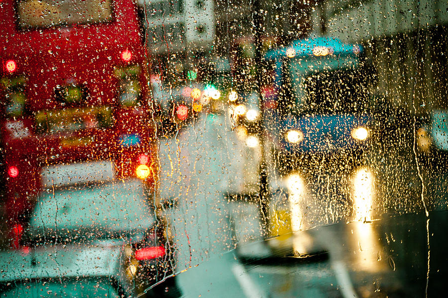 Rainy day in London #5 Photograph by Raimond Klavins