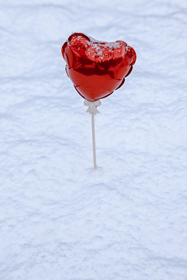 Winter Photograph - Red Balloon #5 by Joana Kruse