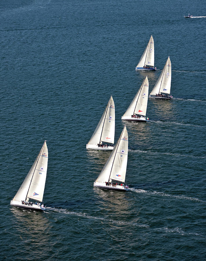 Sailboats In Swan Nyyc Invitational #5 Photograph by Panoramic Images