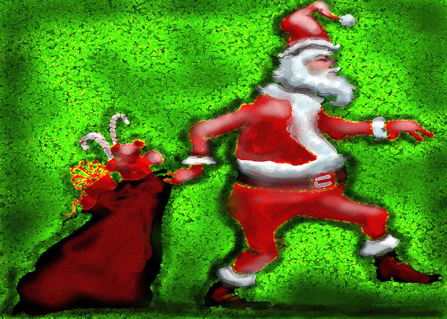 Santa Claus #2 Painting by Kevin Middleton