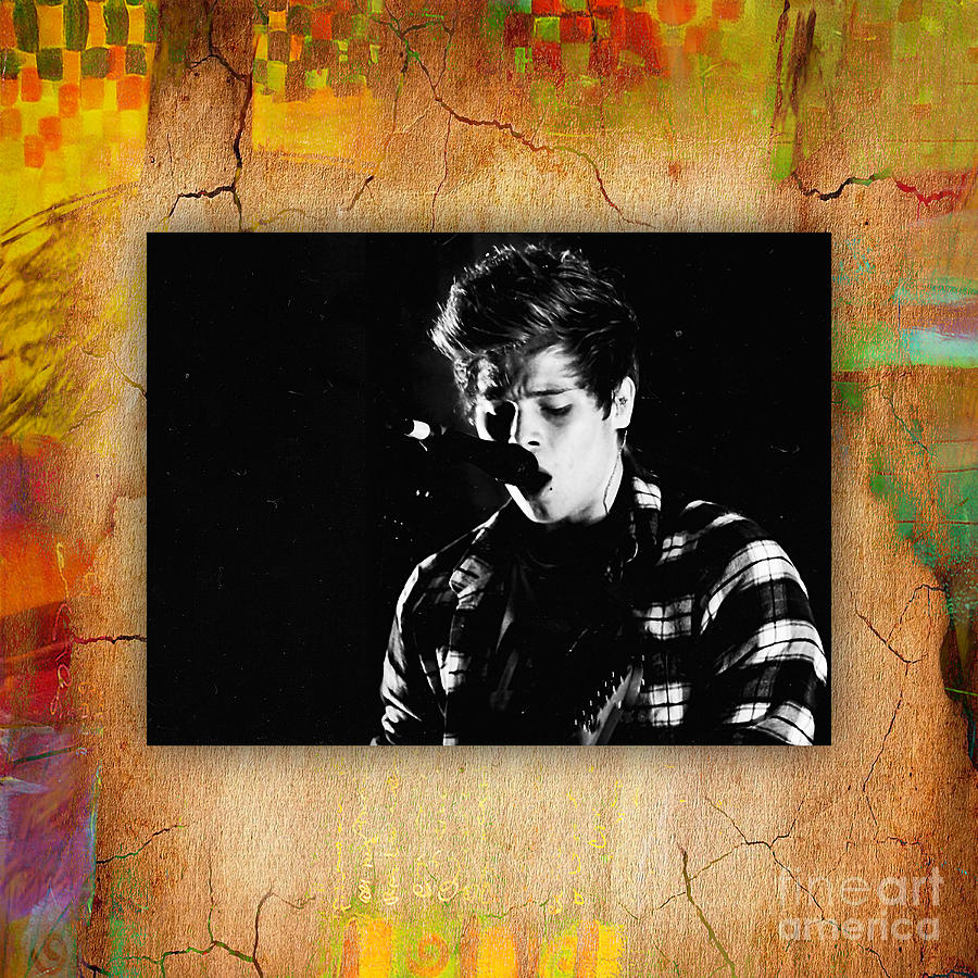 5 Seconds Of Summer Mixed Media - 5 Seconds Of Summer  Luke Hemmings by Marvin Blaine