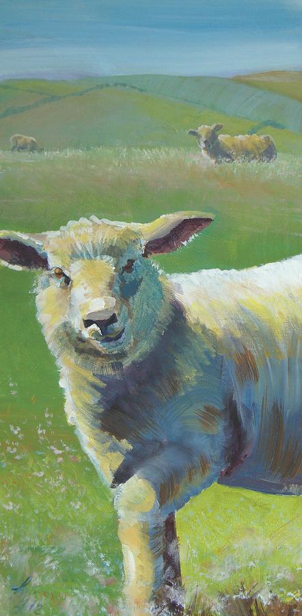Sheep #5 Painting by Mike Jory