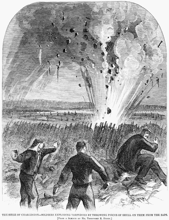 Siege Of Charleston, 1863 #5 Painting by Granger Siege Of Charleston, 1863 #5 Painting by Granger