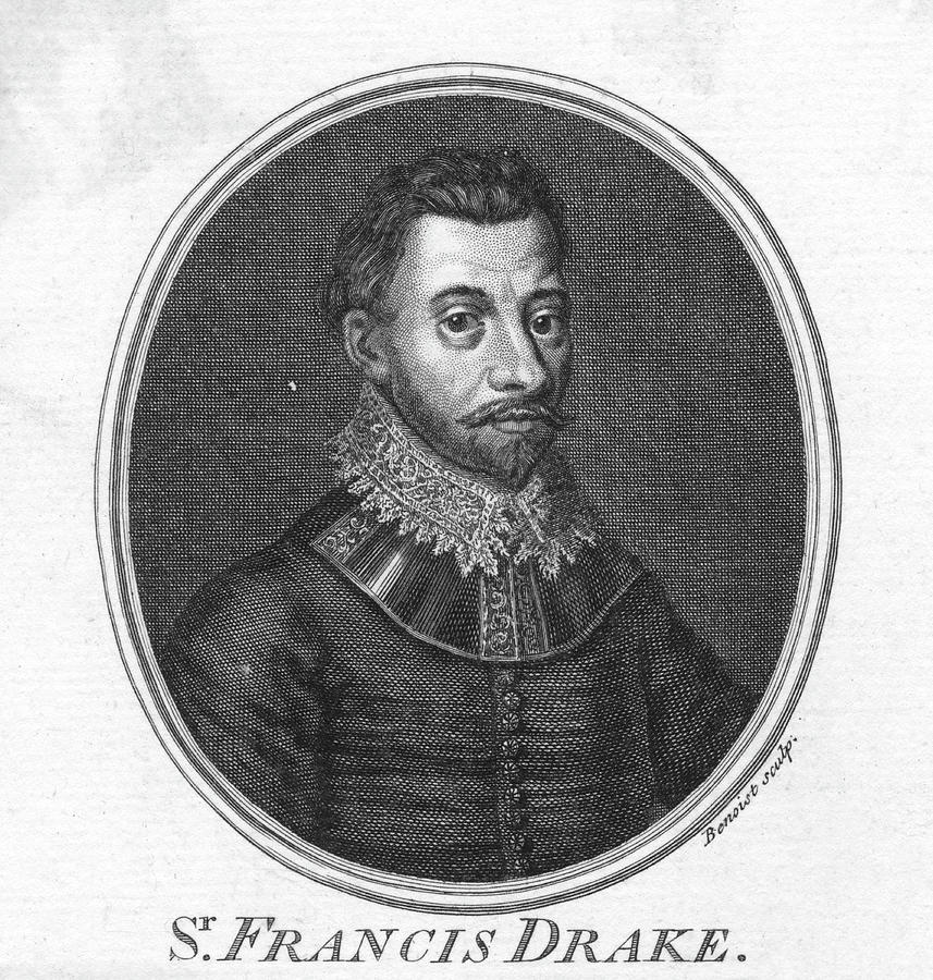 Sir Francis Drake The English Admiral Drawing by Mary Evans Picture ...