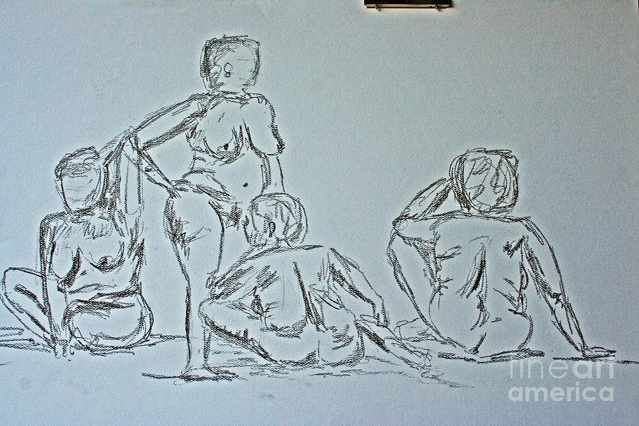 Sketch Class #5 Drawing by Julie Lueders 