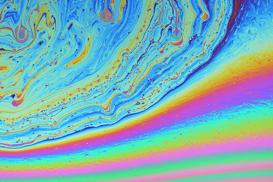 Soap Film Colours And Patterns Photograph by David Parker