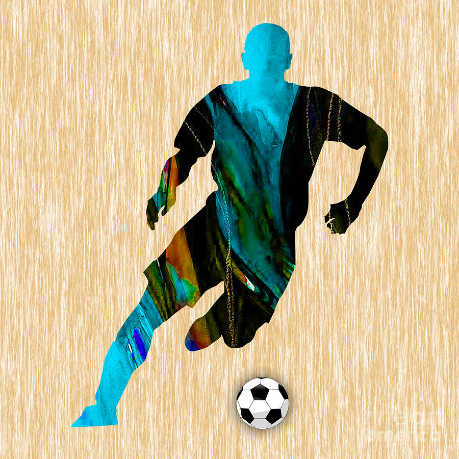 Soccer Player #5 Mixed Media by Marvin Blaine