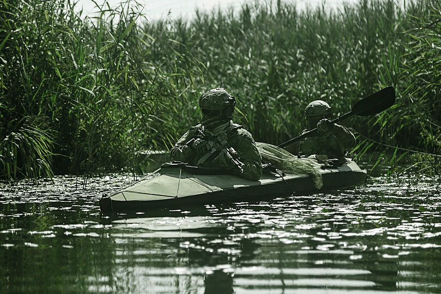 Spec Ops In The Military Kayak #5 Photograph by Oleg Zabielin