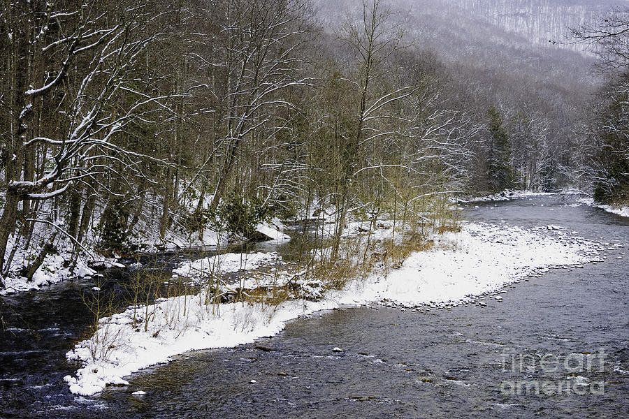 Spring Snow Williams River Photograph
