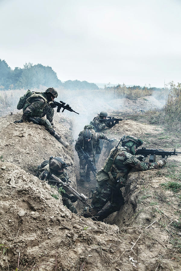 Military Photograph - Squad Of Elite French Paratroopers #5 by Oleg Zabielin