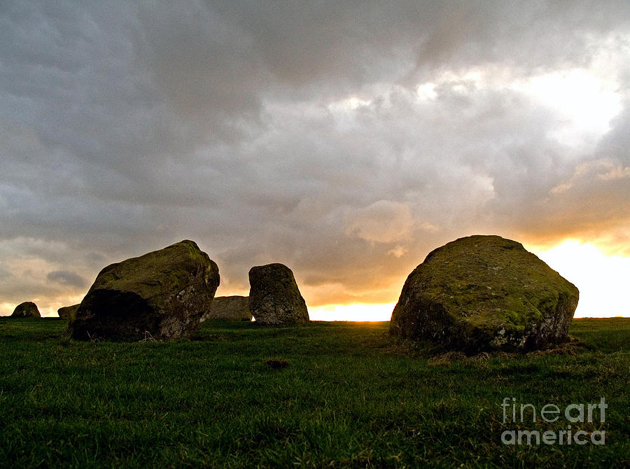 Sunset Photograph - Standing Stones, England #5 by Tim Holt