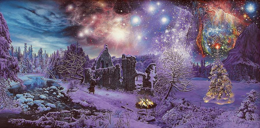 Christmas Painting - Stars and Snow by James McCarthy
