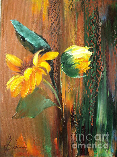 Flower Painting - Sunflowers #5 by Nelu Gradeanu