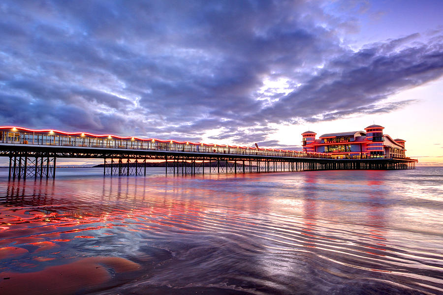 Sunset Photograph - Weston Super-Mare Sunset by Ollie Taylor