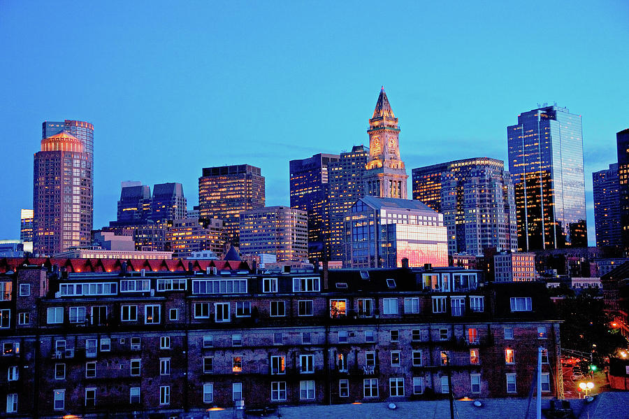 Sunset Reflects In Windows Of Boston #5 Photograph by Panoramic Images