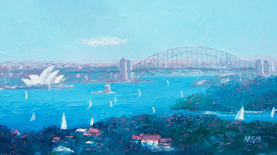 Sydney Harbour and the Opera House by Jan Matson #1 Painting by Jan Matson