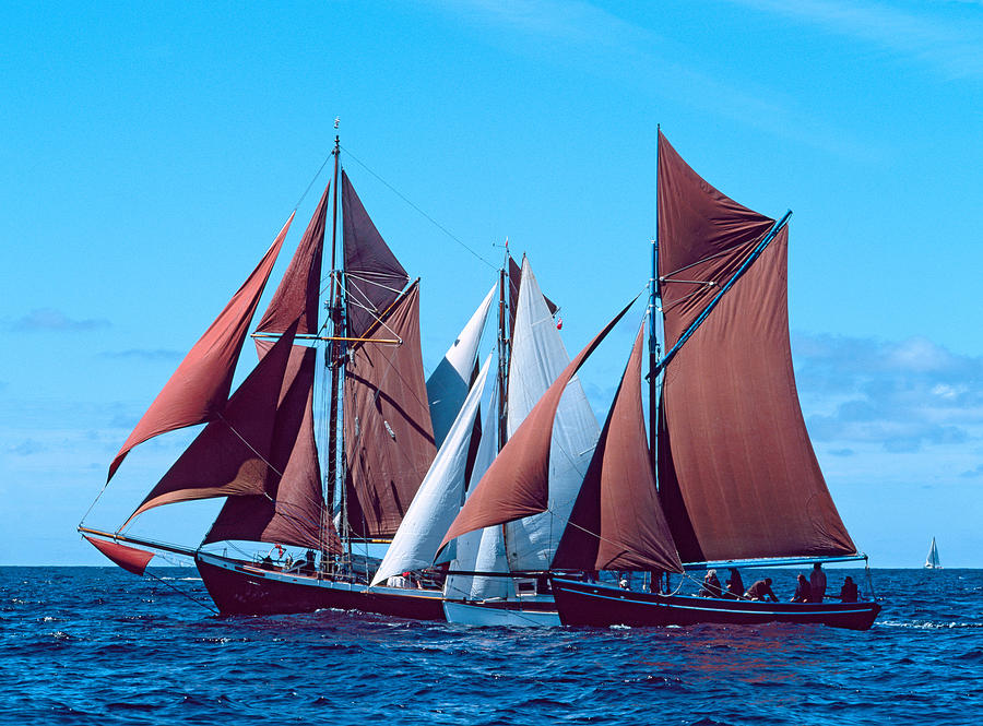 Nature Photograph - Tall Ship Regatta In The Baie De #5 by Panoramic Images