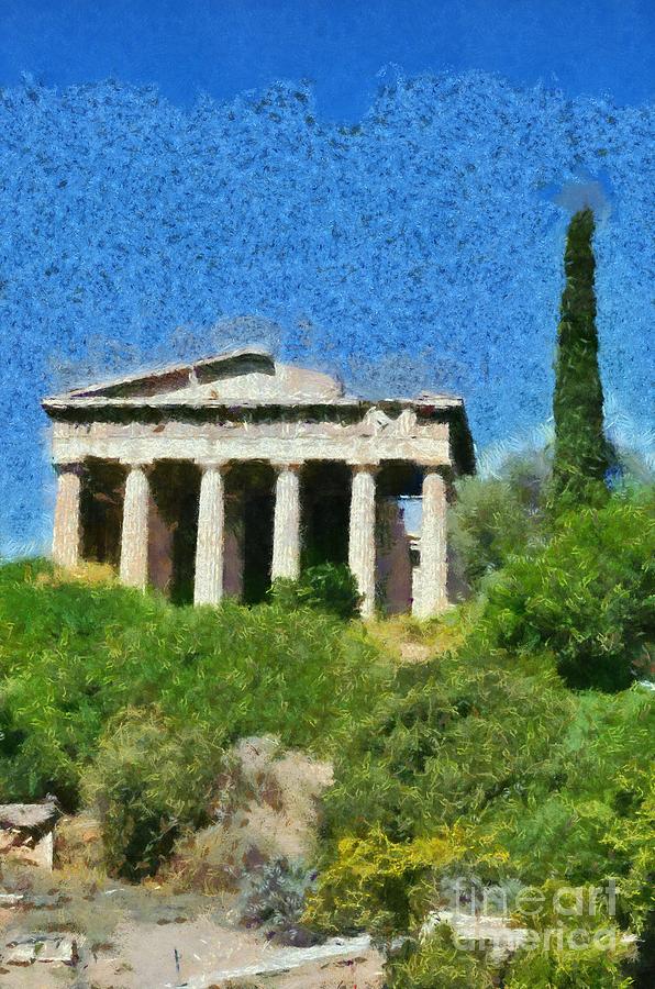 Temple of Hephaestus #1 Painting by George Atsametakis