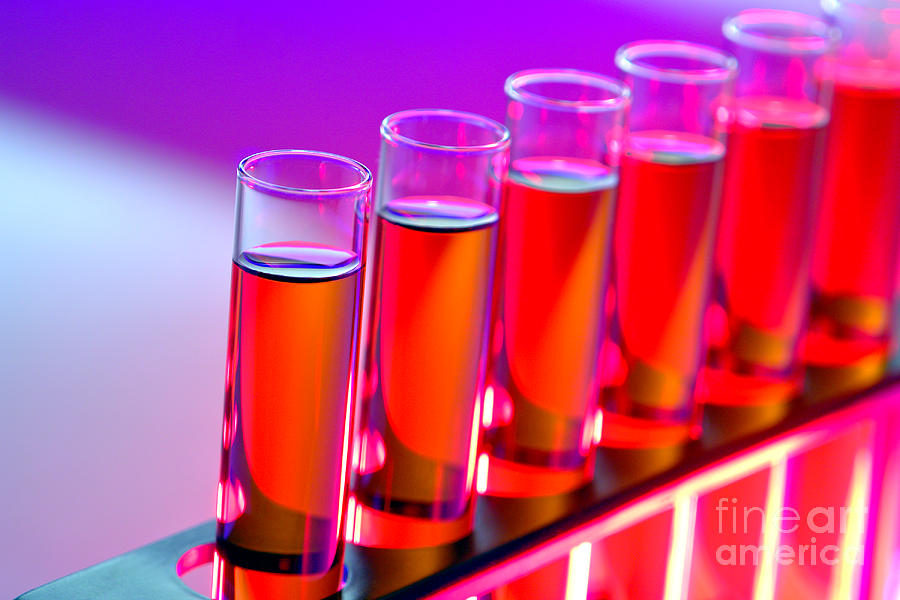 Test Photograph - Test Tubes in Science Research Lab #5 by Science Research Lab