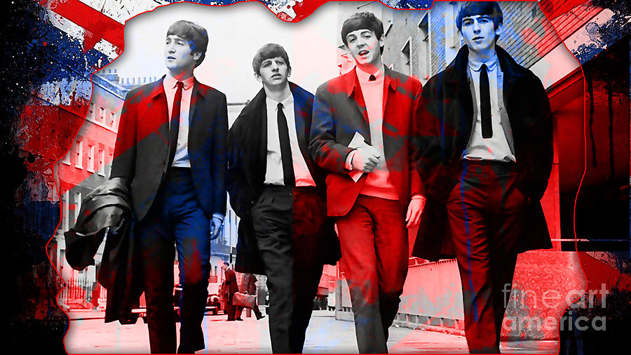 Musician Mixed Media - The Beatles #12 by Marvin Blaine