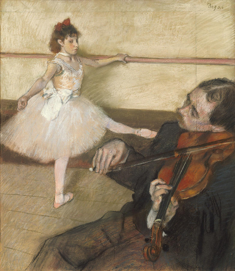 The Dance Lesson #19 Drawing by Edgar Degas
