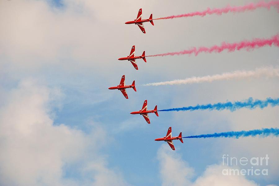 Hawk Photograph - The Red Arrows  #5 by David Fowler