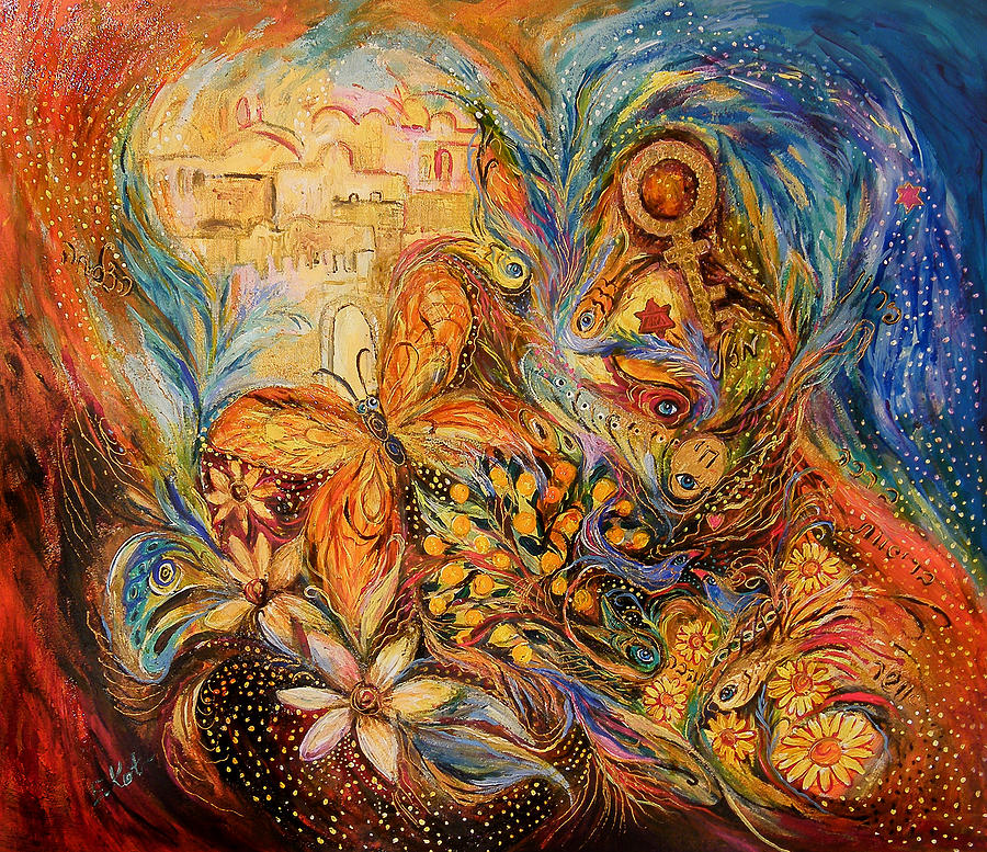 The Shining of Jerusalem #5 Painting by Elena Kotliarker