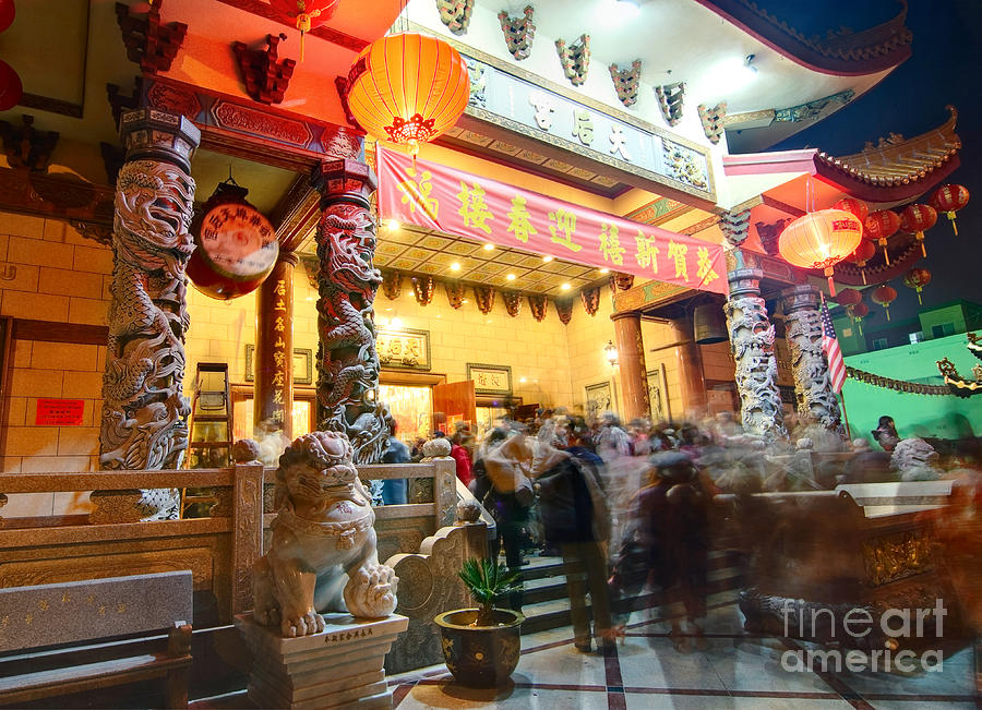Los Angeles Photograph - Thien Hau Temple a Taoist Temple in Chinatown of Los Angeles. #5 by Jamie Pham