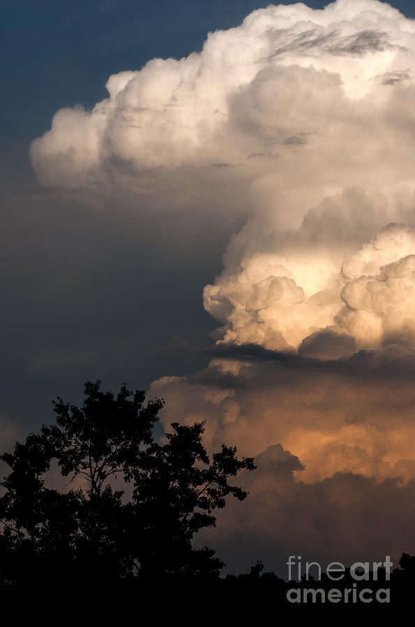 Sunset Photograph - Thunderhead at Sunset #5 by Thomas R Fletcher