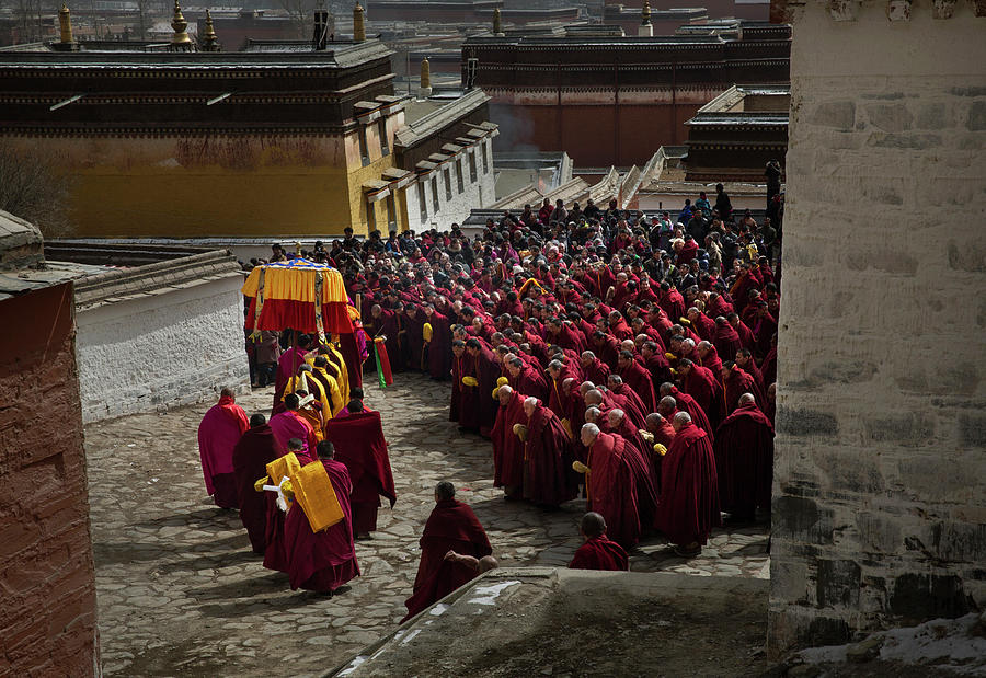 Tibetan Buddhists Celebrate Religion #5 Photograph by Kevin Frayer