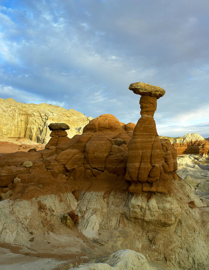 Toadstool Caprocks Grand Staircase #5 Photograph by Tim Fitzharris