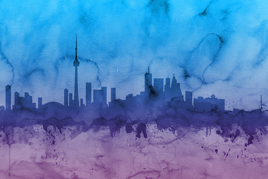 Toronto Canada Skyline #5 Digital Art by Michael Tompsett