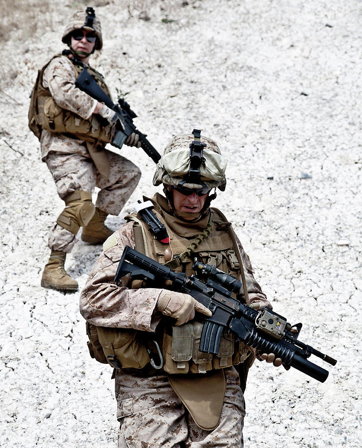 Two Soldiers In The Mountains Photograph by Oleg Zabielin - Fine Art ...