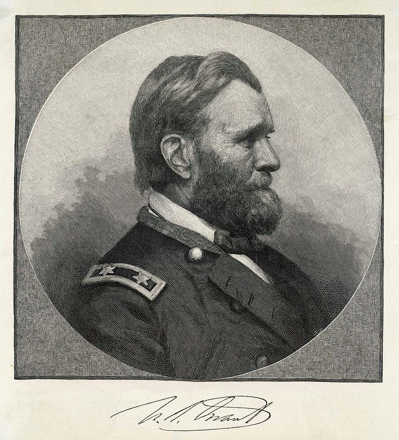 Ulysses S Grant American Civil War Drawing by Mary Evans Picture
