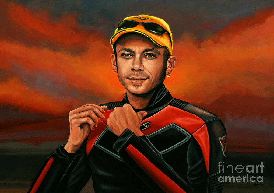 Sports Painting - Valentino Rossi  by Paul Meijering