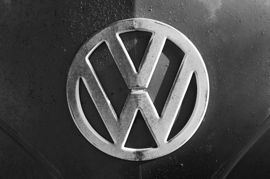 Volkswagen VW Bus Front Emblem #5 Photograph by Jill Reger