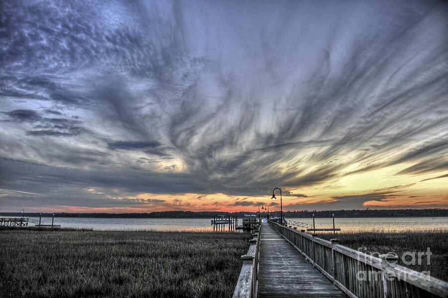 Sunset Photograph - Wando River Sunset by Dale Powell