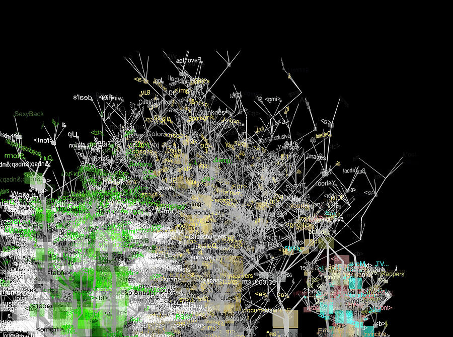 Map Photograph - Website Source Code Visualisation #5 by Christian Riekoff/science Photo Library