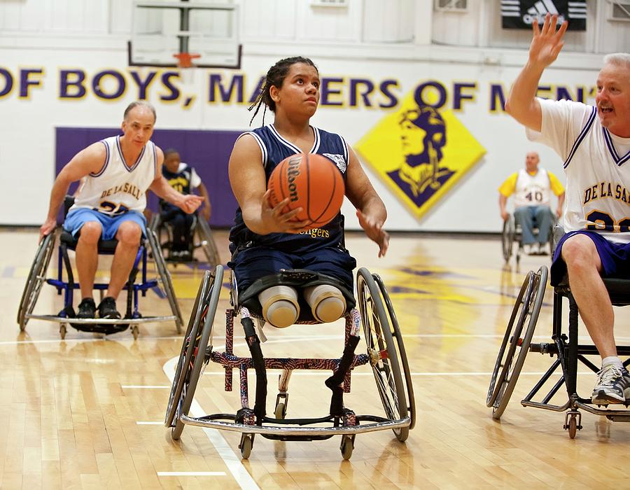 Wheelchair Basketball 5 Photograph By Jim West Pixels