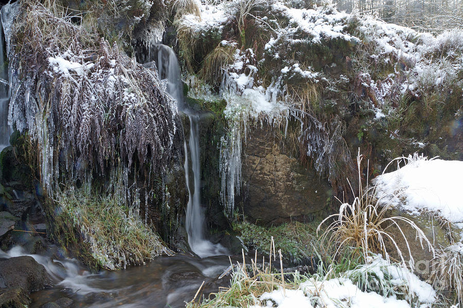 Winter Waterfall #6 Photograph by David Birchall