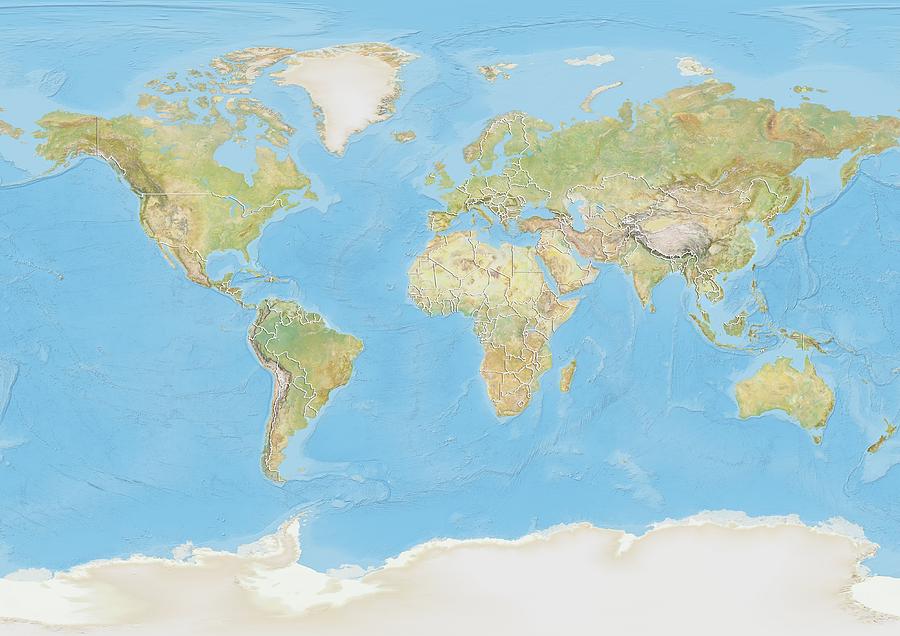 World map Photograph by Science Photo Library - Fine Art America