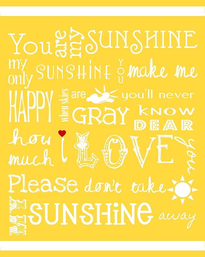 Baby Digital Art - You Are My Sunshine #6 by Jaime Friedman