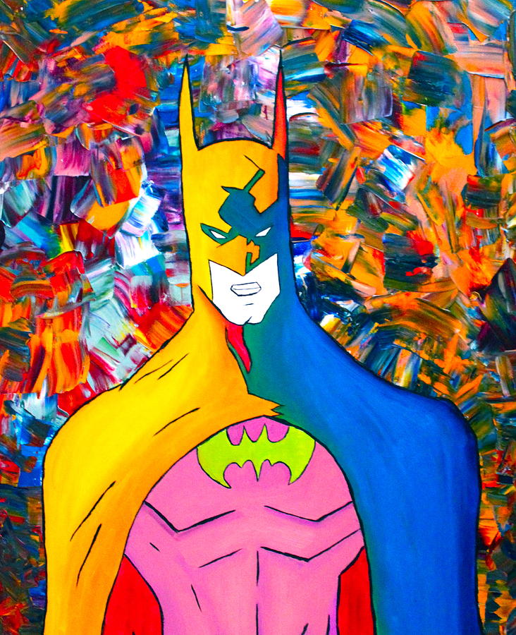 50/50 Batman Painting by Cevin Cox - Pixels