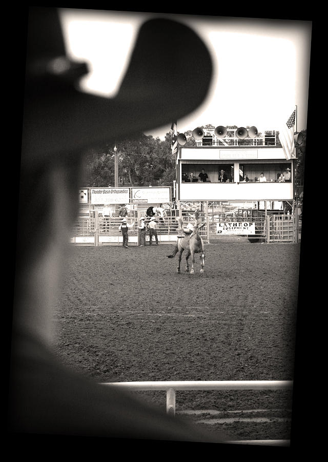 Black And White Photograph - Rodeo - 500161  by TNT Images