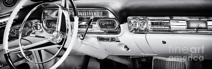Car Photograph - 50s Cadillac Dashboard by Tim Gainey