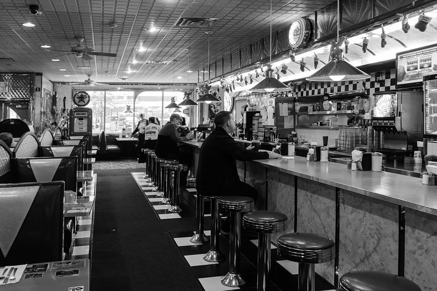 Black Photograph - 50s Diner by Betty Denise