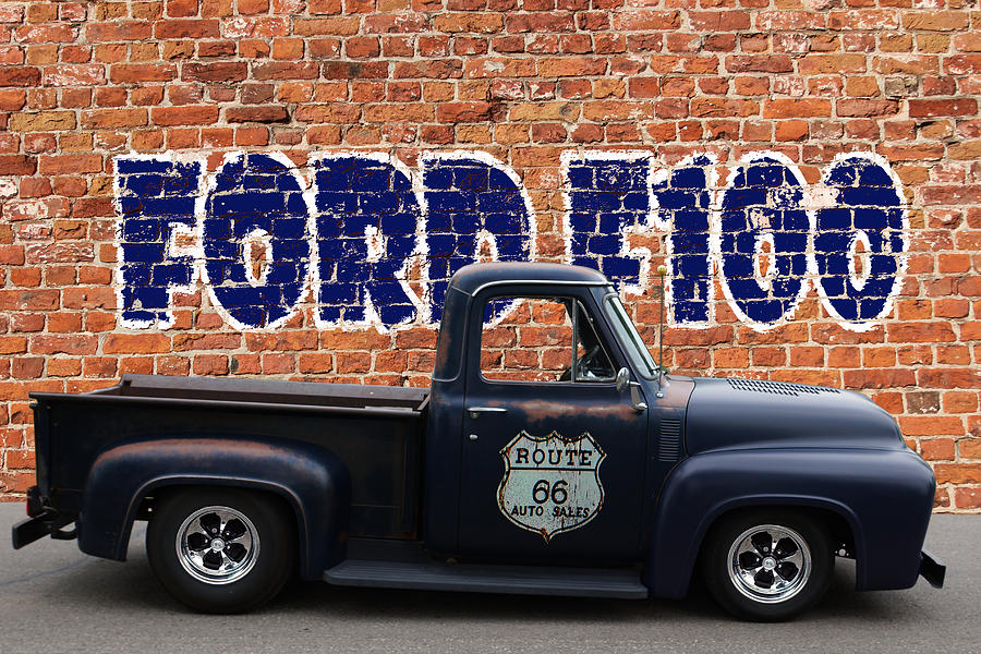50s Ford F100 Poster Photograph by Alan Hutchins
