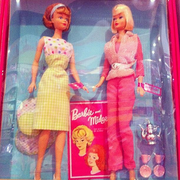 60s Photograph - 50th Anniversary Barbie And Midge With by Betty Swollocks