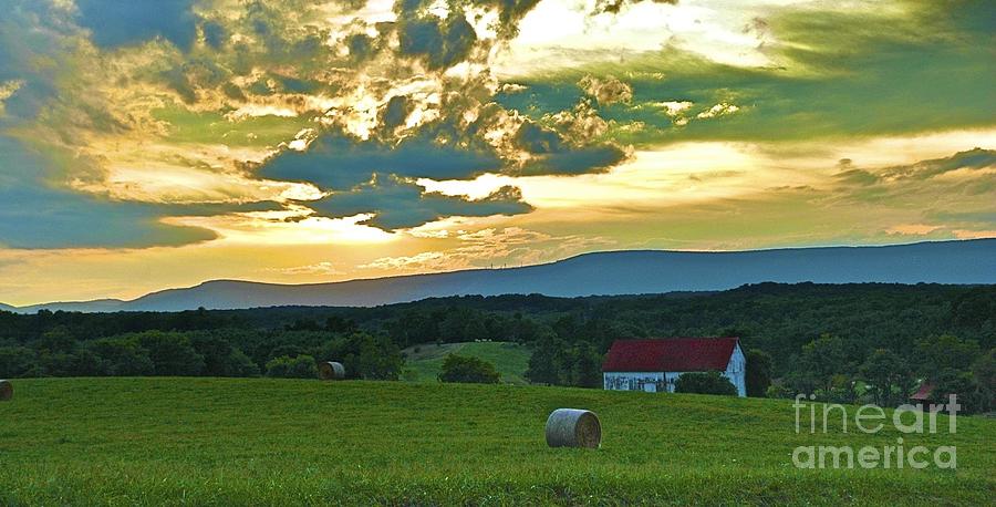 Night Falling on the Farm Photograph by Tracy Rice Frame Of Mind