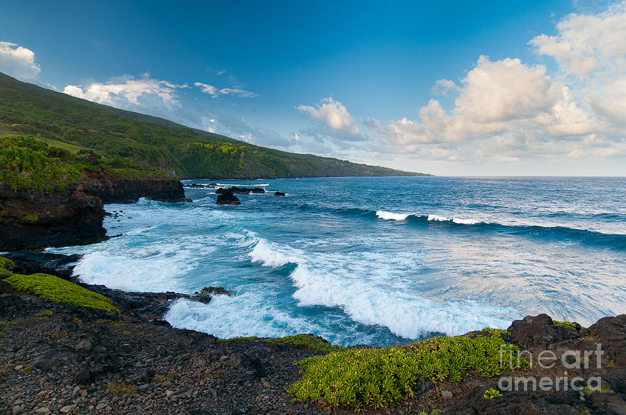 Spectacular ocean view on the Road to Hana Maui Hawaii USA #51 Photograph by Don Landwehrle
